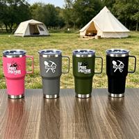 Offre Spéciale – Tasse de Voyage Isotherme en Acier Inoxydable 304 de 30 oz avec Poignée, Revêtement Poudré, Double Paroi Sous Vide