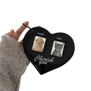 2025 thiết kế mới PVC photocard chủ Keychain hình trái tim chủ thẻ Keychain dễ thương khung ảnh Keychain - Product Image 3