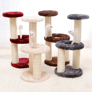 Wholesale 41cm High Cat Wall Post Tree Cat Sisal Shelf Toys Cat Climbing Frames