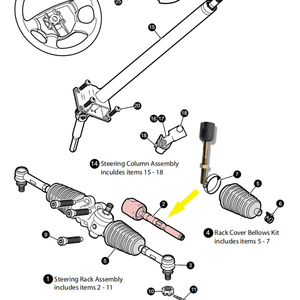 Pièces de chariot de golf : Nouveau joint de crémaillère de direction interne pour véhicule électrique E-Z-GO RXV 2008-UP 603865 - Product Image 5