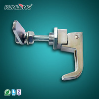 Serrure industrielle cylindrique à compression sans clé en alliage de zinc KUNLONG SK1-071W pour tiroir, avec poignée à levier et rotation, vente en gros