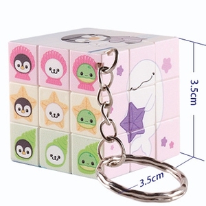Venta al por mayor personalizado 3x3 Mini cubo mágico llavero <span class=keywords><strong>de</strong></span> juguete 30MM 35MM foto personalizada cubo mágico - Product Image 5