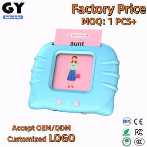 Máquina <span class=keywords><strong>de</strong></span> Aprendizaje <span class=keywords><strong>de</strong></span> Inglés para Niños, Juguete Educativo Montessori, Tarjeta Flash, Material Plástico, Herramienta <span class=keywords><strong>de</strong></span> Terapia del Habla - Product Image 1