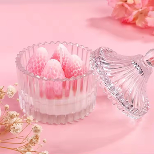 Nouvelle conception, vente en gros, bougie parfumée artisanale en forme de rose personnalisée avec fleur - Product Image 4