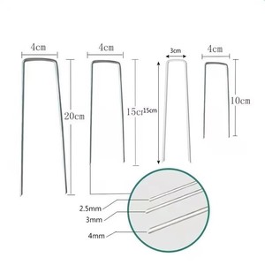 Piquets de fixation pour gazon en acier galvanisé moderne de calibre 11, 6 pouces, revêtement vert, pour barrière anti-mauvaises herbes et clôture de pelouse - Product Image 4