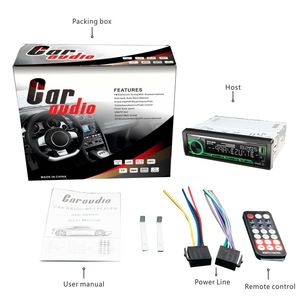 Autoradio 1 Din Lecteur MP3 Tuner FM Chargeur de téléphone <span class=keywords><strong>USB</strong></span> Audio stéréo de voiture SD TF <span class=keywords><strong>USB</strong></span> Lecteur multimédia autoradio Télécommande - Product Image 3