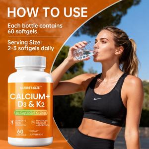 Cápsulas de Gel Suave de Vitamina D3 y K2 para Adultos ACORN OEM/ODM, Apoyo para la Absorción de Calcio y la Densidad Ósea (Personalizable) - Product Image 5