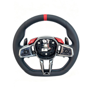 พวงมาลัยหนังแท้ M1M2 ปุ่มสีแดง สำหรับ <span class=keywords><strong>BMW</strong></span> G60 G90 M5 I5 <span class=keywords><strong>M60</strong></span> <span class=keywords><strong>I7</strong></span> ซีรีย์ 5 ใหม่ ขายตรงจากโรงงาน - Product Image 4