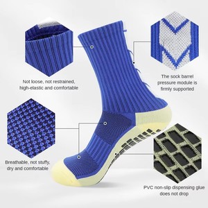 Glacier Logotipo personalizado Toalla <span class=keywords><strong>de</strong></span> entrenamiento <span class=keywords><strong>de</strong></span> secado rápido Parte inferior Deportes Antideslizante Grip Crew Calcetines <span class=keywords><strong>de</strong></span> fútbol - Product Image 2