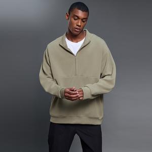 Felpa da Uomo con Mezza Zip e Strato d'Aria, Nuova Collezione Autunno 2026, Ampia e Versatile, Tinta Unita, <span class=keywords><strong>Abbigliamento</strong></span> Casual dai Produttori - Product Image 6
