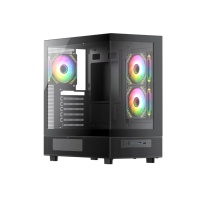 2023 nouveau boîtier de jeu de conception Atx USB3.0 boîtier d'ordinateur en verre trempé avec ventilateur de refroidissement ARGB