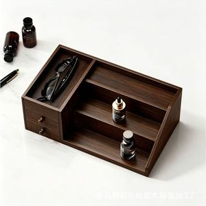 Wooden Desktop Cosmetic Storage <b>Box</b> With Drawers Multi Layer Jewelry Organizer For Home <b>Makeup</b> Storage - Product Image 1