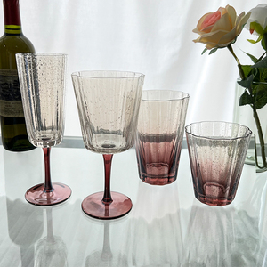 Lot de verres à vin martelés pour mariage, en cristal sans plomb, flûtes à <span class=keywords><strong>champagne</strong></span> - Product Image 2