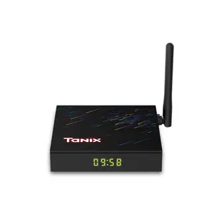 Fabrikalar Tv seti kutusu Tanix H3 2.4G/5G çift Wifi Hi3798M 4GB 64GB H.265 Transpeed android 9.0 Tv kutusu