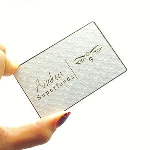 Vente flash - Cartes de visite personnalisées en acier inoxydable gravées avec logo - Vente en gros - Product Image 1