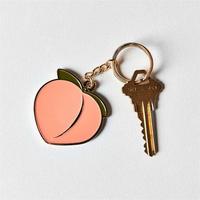 Fabriek Groothandel Custom Fruit Perzik Logo 2d 3d Sleutelhanger Letter Zacht Hard Email Custom Metalen Naam Logo Sleutelhanger Sleutelhanger