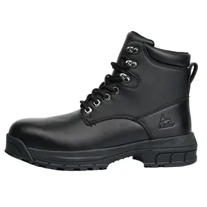 Sapatos protetores de segurança do trabalho, venda quente, sapatos de prevenção de punção, couro de aço, bico, sapatos de segurança