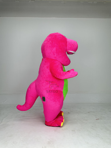 Disfraces de mascota inflables de <span class=keywords><strong>dinosaurio</strong></span> <span class=keywords><strong>Barney</strong></span> de tamaño real para caminar, Cosplay, vestido de fiesta de <span class=keywords><strong>dinosaurio</strong></span> inflable de 2m - Product Image 2