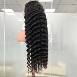 Peluca de Cabello Humano Peruano Liso de 30 Pulgadas de Largo, de Buena Calidad, con Frente de Encaje, Color Natural, para Ondas de Piña con Densidad Completa - Product Image 3