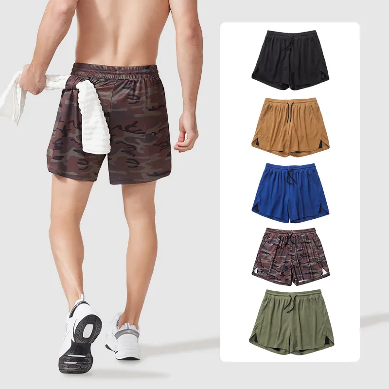 Herren False Zweiteilige Shorts Gym Fitness Trainings hose Basketball Laufen Outdoor Workout Enge Sport Bottom Elastic Quick Dry