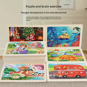 Rompecabezas de Madera de 24 Piezas con Dibujos Animados de Animales y Dinosaurios para Niños, Unisex, Juguetes Educativos para <span class=keywords><strong>la</strong></span> Primera Infancia - Product Image 2