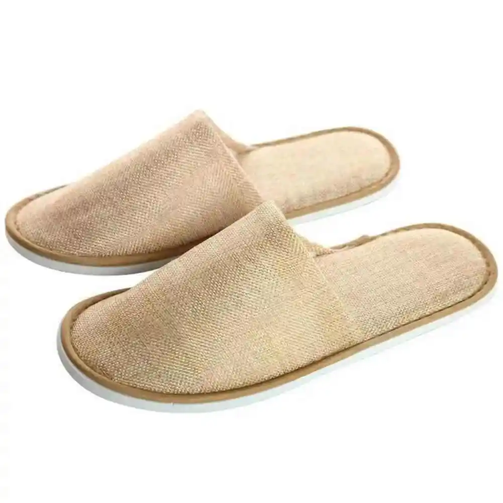 Portable Disposable Thickened Closed Toe Non-Slip Flat SPA Hotel Travel Slippers Disposable Slippers Spa Hotel Guest Slippers
