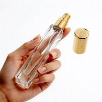 Flacon de parfum rectangulaire transparent prêt à l'emploi, 10 ml, flacons vaporisateurs vides rechargeables, sérum pour le soin de la peau