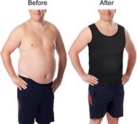 Débardeur de compression amincissant pour hommes, gaine sculptante ventre plat, sous-vêtement de fitness et de sport, personnalisable avec logo