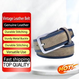 Ceinture de maintien ajustable en cuir PU AmpsafeX pour homme avec fermeture auto-agrippante – Confort et soutien tactique pour le fitness et le travail en extérieur - Product Image 1