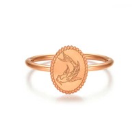 Milskye Joyería Bonita y Elegante para Mujer, Anillos de Plata 925 con Diseño de Pez Koi