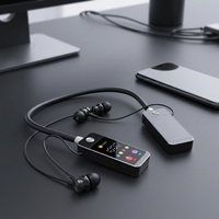 Écouteurs sans fil Bluetooth 5.4 à tour de cou, casque stéréo avec carte TF, idéal pour le sport et les affaires