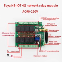Tuya 8 voies commutateur sans fil DC 7-27V NB-IOT Internet des objets 4G Module de relais télécommande 433MHz bricolage domotique intelligente