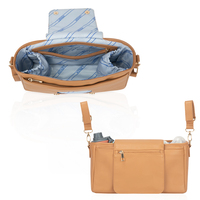 Sac de voyage suspendu de grande capacité pour maman personnalisée, organisateur de poussette, sacs porte-bouteille, landau, sacs à couches, accessoires de poussette pour bébé
