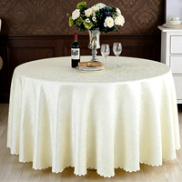 Nappe ronde jacquard de haute qualité, jupe de table ronde, nappe à motif floral pour hôtel et restaurant, housse de table à manger