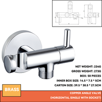 Support mural en laiton chromé pour pulvérisateur de bidet à main, avec angle réglable et boîtier de déviation, design moderne pour salle de bain