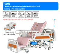 C05S Luxury Manual Integral Side Flip Nursing Bed Stryker Frame in Home Application Made of ABS Material for Hospital Use