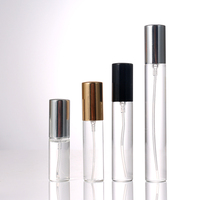 Botol parfum bulat isi ulang botol semprot bening Mini 5ml 8ml 10ml 15ml botol semprot parfum kaca sampel botol semprot dengan kotak