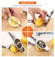 Pembuat Jus Buah Jeruk Stainless Steel Alat Dapur Pembuat Jus Buah Pemeras Lemon Pemeras Jeruk Manual