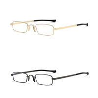 Nouvelles Lunettes de Lecture Légères et Compactes pour Hommes et Femmes, Anti-lumière Bleue HD, Portables, Tendance, pour Presbytes, Or/Brassé