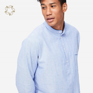<span class=keywords><strong>Camicia</strong></span> da <span class=keywords><strong>notte</strong></span> da <span class=keywords><strong>uomo</strong></span> in cotone organico Eco Friendly abbigliamento da salotto da <span class=keywords><strong>uomo</strong></span> a manica lunga sostenibile - Product Image 6