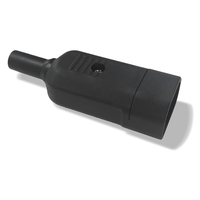 Conector de Alimentación de Entrada LZ-14-T1B IEC 60320 C14, 15A 250V, 18AWG, Conector Macho Recto de Nylon