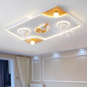 Sallanan Başlıklı Salon Fan Lambası 360 Derece Çift Başlıklı ve Üç Başlıklı Modern Sade Yemek Odası Lüks İskandinav Led Tavan Lambası - Product Image 4