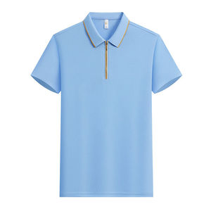 Camisa Polo de Manga Corta, Color Sólido, Poliéster, Ribete en Contraste, Uso Diario - Product Image 2