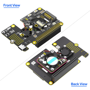 Carte <span class=keywords><strong>adaptateur</strong></span> SSD NVMe M.2 pour Raspberry Pi 5 avec double ventilateur de refroidissement LED RGB, prend en charge les SSD M2 Key-M 2230/2242/2260/2280, en stock - Product Image 2