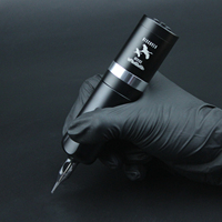 Découvrez la machine à tatouer électrique sans fil DISCOVER DEVICE EM7 avec moteur sans noyau, aiguilles à cartouche, batterie rechargeable, course de 4,0 mm