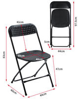 Nouvelle chaise pliable respirante : chaise en plastique blanche minimaliste et légère pour la maison, les événements, les concerts