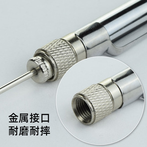 Manomètre de pression d'air en métal JY-J009 argenté pour ballons de football, basketball, volley-ball et testeur de pneus, outil monté sur véhicule - Product Image 2