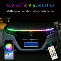 Nouvelle lampe d'ambiance universelle JYGD pour voiture, 1,8 m, feux de jour, bande LED flexible, capot de voiture, 12 V, rouge