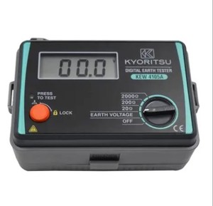 Testeur de résistance de terre numérique Kyoritsu KEW 4105A, 20/200/2000 gammes, tests 2 fils/3 fils, protection IP54 contre la poussière et les gouttes - Product Image 5