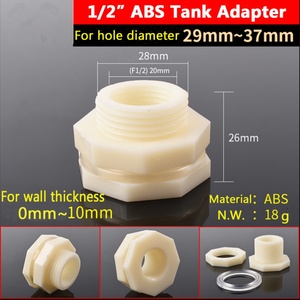 Adaptateur de raccordement femelle 1/2 po pour baril de pluie, aquarium, piscine, réservoir d'eau, raccord de réservoir d'eau - Product Image 2